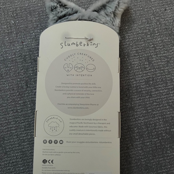 NIB Slumberkins Discontinued Silver Fox Snuggler - Picture 2 of 2